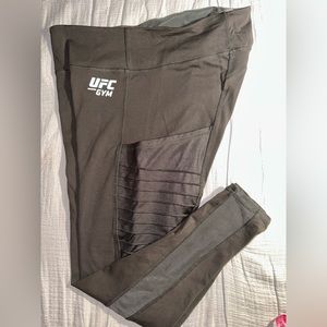 UFC Gym Women's High Waist Workout Activewear Leggings Pull-On Olive Size XL